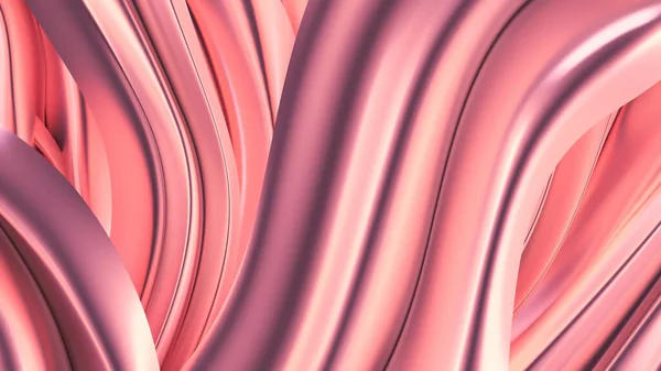 Luxus Rózsaszín Háttér Szatén Függönyökkel Renderelés Illusztráció — Stock Fotó