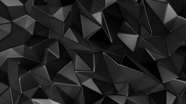 Μαύρο Κρυστάλλινο Φόντο Τρίγωνα Απόδοση Εικόνα — Φωτογραφία Αρχείου