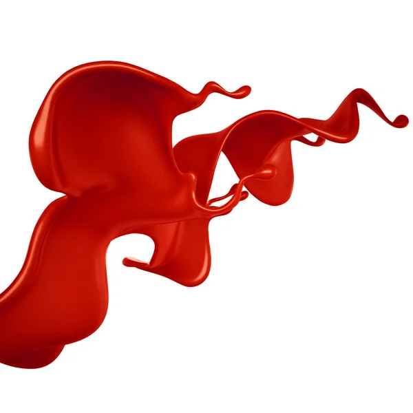 Una Spruzzata Vernice Rossa Rendering Illustrazione — Foto Stock