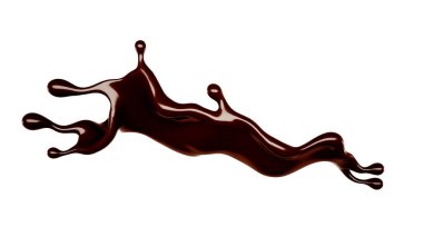 Bir tutam çikolata. 3d görüntüleme, 3d illüstrasyon.