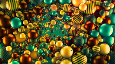 Neşeli, pozitif, taşaklı, parlak bir arka plan. 3d görüntüleme 3d