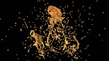 Bir tutam altın. 3d görüntüleme, 3d illüstrasyon.