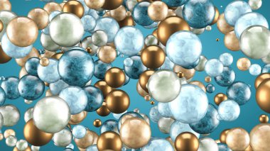 Neşeli, pozitif, taşaklı, parlak bir arka plan. 3d görüntüleme 3d