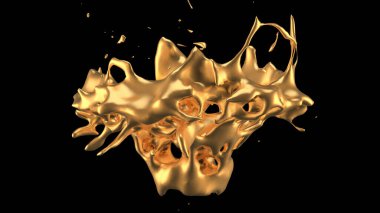 Bir tutam altın. 3d görüntüleme, 3d illüstrasyon.