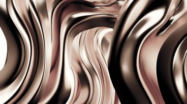 Saten kumaşlı, gümüş renkli bir arka plan. 3d görüntüleme, 3d illüstrasyon.