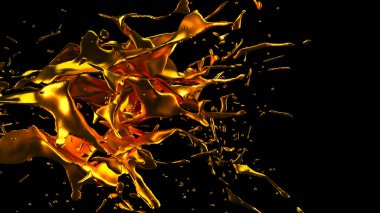 Bir tutam altın. 3d görüntüleme, 3d illüstrasyon.