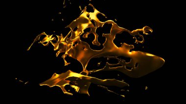 Bir tutam altın. 3d görüntüleme, 3d illüstrasyon.