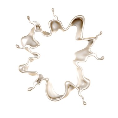 Bir tutam beyaz boya. 3d görüntüleme, 3d illüstrasyon.