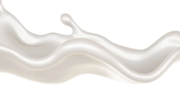 Splash Milk Rendering Illustration — Stock Photo, Image