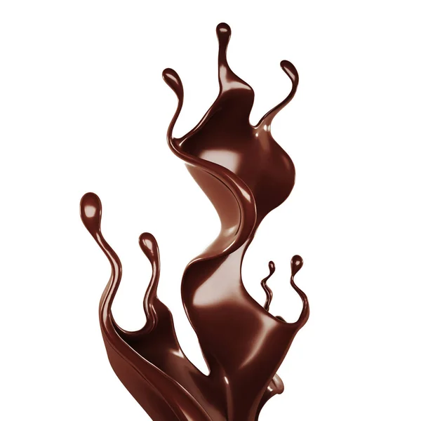 Salpicadura Chocolate Representación Ilustración — Foto de Stock