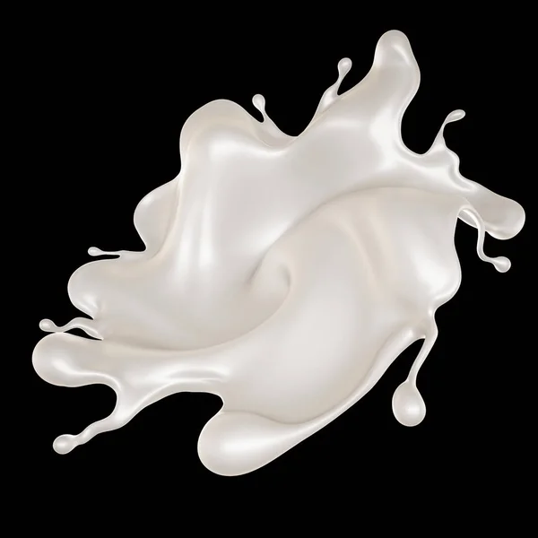 Siyah Arka Planda Bir Damla Süt Görüntüleme Illüstrasyon — Stok fotoğraf
