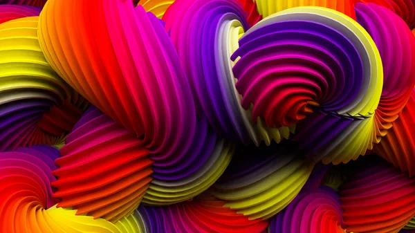 Forma Pastel Arco Íris Abstrato Renderização Ilustração — Fotografia de Stock