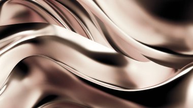 Saten kumaşlı, gümüş renkli bir arka plan. 3d görüntüleme, 3d illüstrasyon.