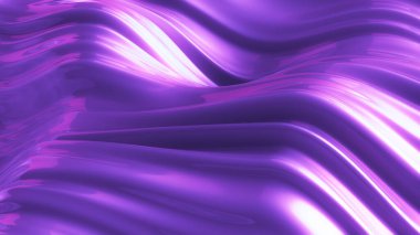 Uçan kumaşlı lüks mor bir arka plan. 3d görüntüleme, 3d illüstrasyon.