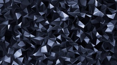 Blue crystal background with triangles. 3d rendering, 3d illustration. clipart