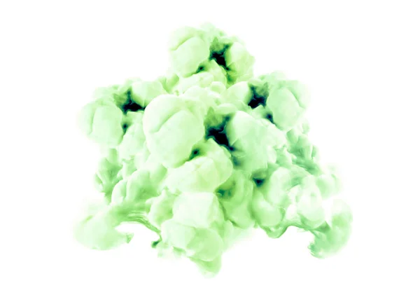 Fumo Verde Sfondo Bianco Rendering Illustrazione — Foto Stock