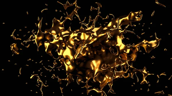 Una Spruzzata Oro Rendering Illustrazione — Foto Stock