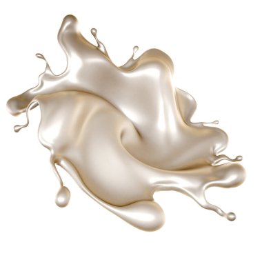 Bir tutam beyaz boya. 3d görüntüleme, 3d illüstrasyon.