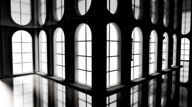 Lüks kasvetli, içi boş. 3d görüntüleme, 3d illüstrasyon.