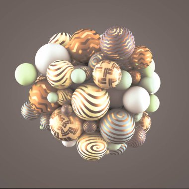 Neşeli, pozitif, taşaklı, parlak sarı bir arka plan. 3d görüntüleme, 3d illüstrasyon.