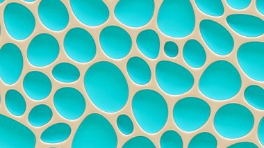 Turkuaz dokular, rahatlama ve dairelerle donatılmış. 3d görüntüleme, 3d illüstrasyon.