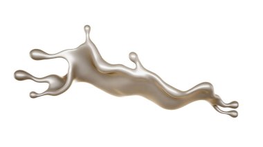 Bir tutam beyaz boya. 3d görüntüleme, 3d illüstrasyon.