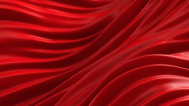 Uçan kumaşlı lüks kırmızı arka plan. 3d görüntüleme, 3d illüstrasyon.