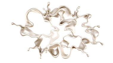 Bir tutam beyaz boya. 3d görüntüleme, 3d illüstrasyon.