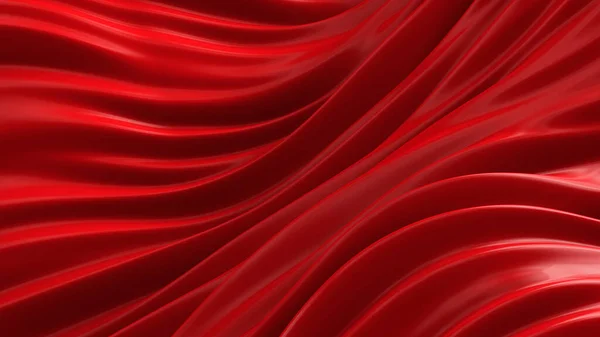 Fondo Rojo Lujo Con Tela Voladora Representación Ilustración — Foto de Stock