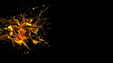 Bir tutam altın. 3d görüntüleme, 3d illüstrasyon.