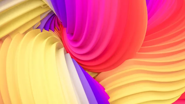 Forma Pastel Arco Íris Abstrato Renderização Ilustração — Fotografia de Stock