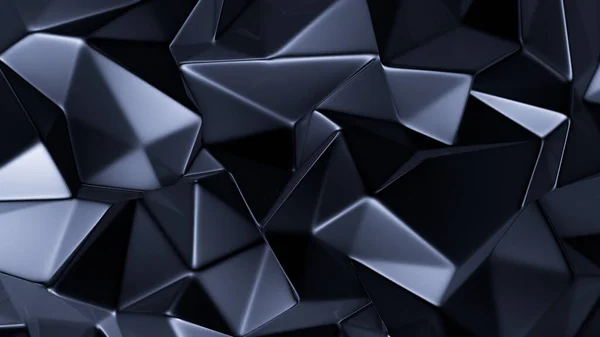Blauer Kristall Hintergrund Mit Dreiecken Darstellung Illustration — Stockfoto