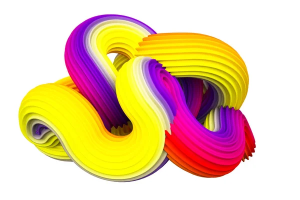 Abstract Rainbow Shape Rendering Illustration — Stock Photo, Image