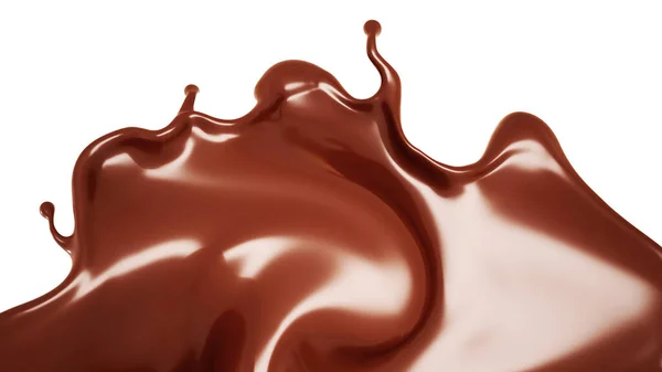 Goccio Cioccolato Rendering Illustrazione — Foto Stock