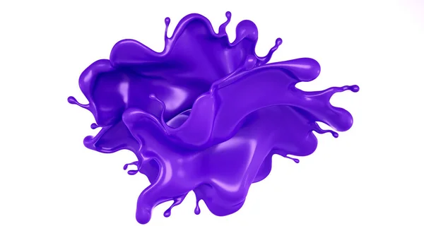 Goccio Liquido Viola Rendering Illustrazione — Foto Stock