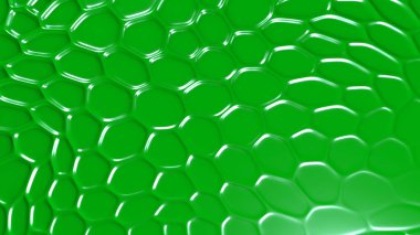Yeşil geometrik arka plan ve rahatlama. 3d görüntüleme, 3d illüstrasyon.