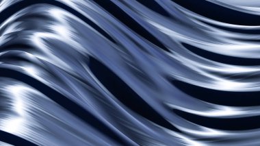 Saten ile güzel mavi arka plan. 3d görüntüleme, 3d illüstrasyon.