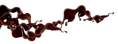 Bir tutam çikolata. 3d görüntüleme, 3d illüstrasyon.