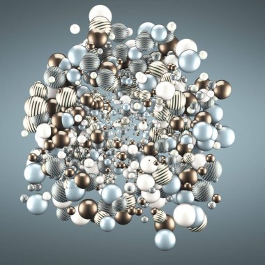 Neşeli, pozitif, taşaklı, parlak bir arka plan. 3d görüntüleme, 3d illüstrasyon.