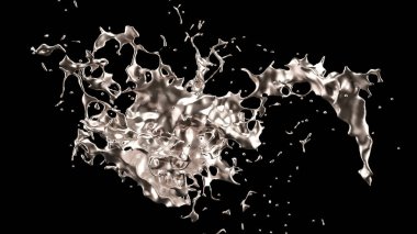 Bir tutam altın. 3d görüntüleme, 3d illüstrasyon.