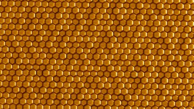 Altılı altın geometrik arkaplan. 3d görüntüleme, 3d illüstrasyon.