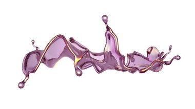 Şeffaf yeşil bir sıvı damlası. 3d görüntüleme, 3d illüstrasyon.