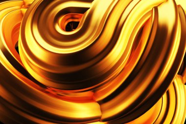 Güzel altın arka plan. 3d görüntüleme, 3d illüstrasyon.