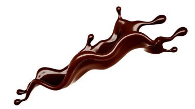 Bir tutam çikolata. 3d görüntüleme, 3d illüstrasyon.