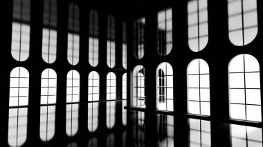 Lüks kasvetli, içi boş. 3d görüntüleme, 3d illüstrasyon.