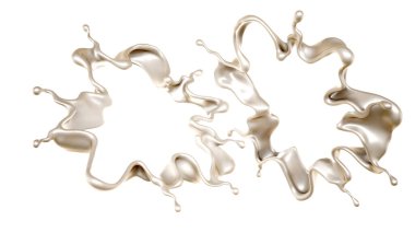 Bir tutam beyaz boya. 3d görüntüleme, 3d illüstrasyon.