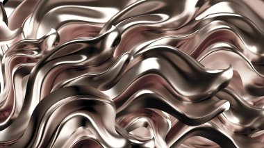 Saten kumaşlı, gümüş renkli bir arka plan. 3d görüntüleme, 3d illüstrasyon.