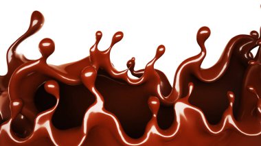 Bir tutam çikolata. 3d görüntüleme, 3d illüstrasyon.