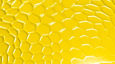 Sarı geometrik arka plan ve rahatlama. 3d görüntüleme, 3d illüstrasyon.