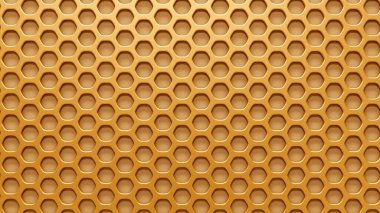 Altın arka plan ızgarası. 3d görüntüleme, 3d illüstrasyon.